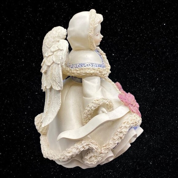 2002 Sarah’s Angel Resin Holly December Angel Figurine 5”T 4.5”W - Picture 4 of 6